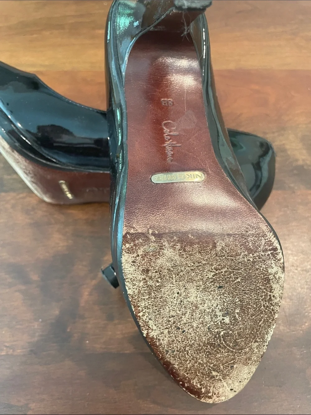 Cole Haan Black Patent Leather Classic Pump Heels